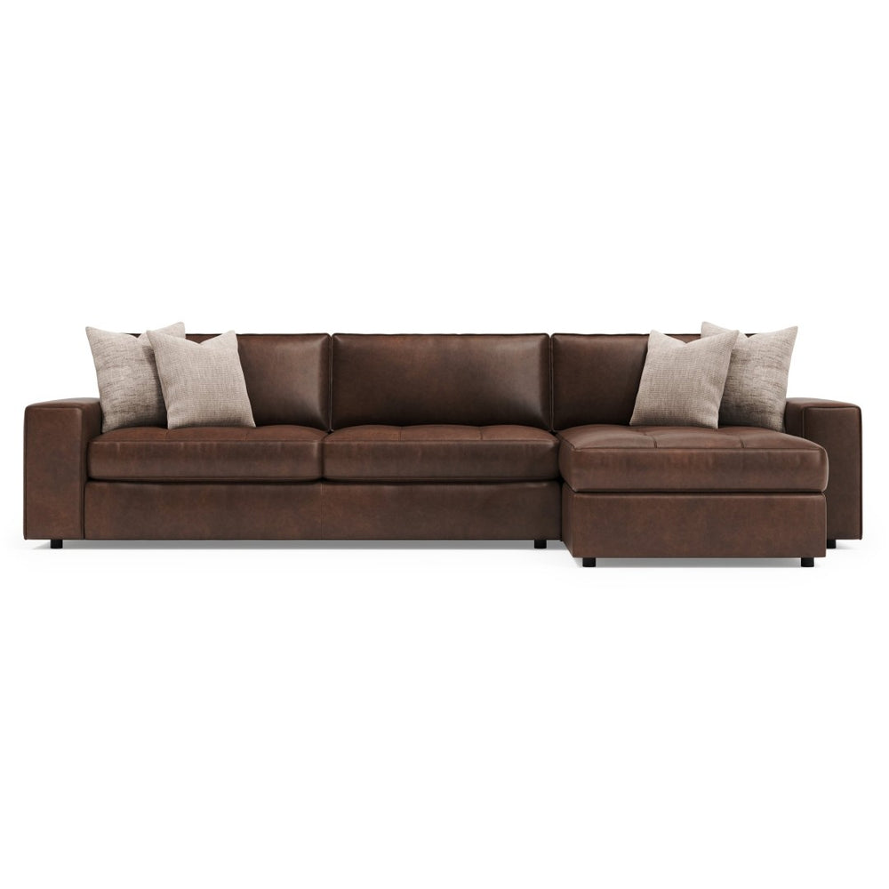 Bernhardt Bernhardt Nest Full Grain Leather Sectional with Deep Plush Seating for Modern Living K2235
