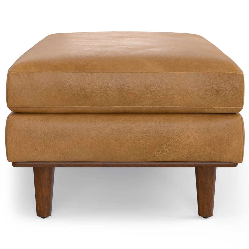 English Elm Morrison Large Rectangular Ottoman: Premium Sienna Leather, Stylish Versatility For Your Living Space B136P159248