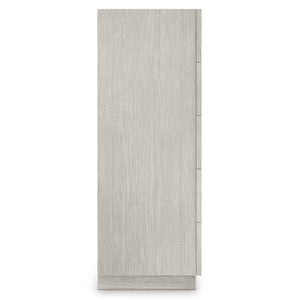 Bernhardt Bernhardt Tempo Tall Drawer Chest In Wire-Brushed Oak Larza Finish — 5 Push-To-Open Drawers, Rustic Modern Elegance 346146