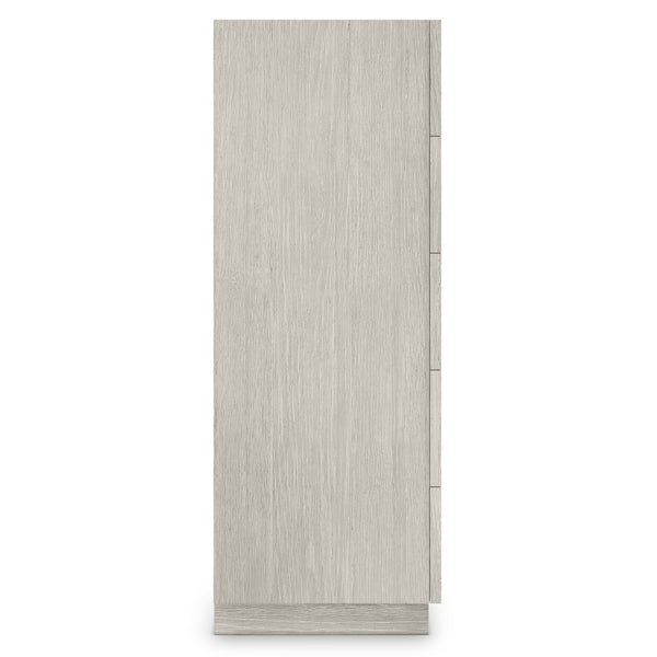 Bernhardt Bernhardt Tempo Tall Drawer Chest In Wire-Brushed Oak Larza Finish — 5 Push-To-Open Drawers, Rustic Modern Elegance 346146