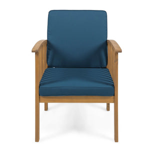 English Elm Casa Acacia Slatted Outdoor Club Chairs Set of 2 with Gray Finish Coastal Patio Seating 63513.00DT