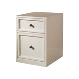 Boca Power Lift L Desk with Hutch File and Bookcase Cottage White BOC-6PC-LIFT-LDSK-H-F-BK Parker House