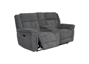 Parker Living Richland - Bristol Grey Power Console Loveseat Bristol Grey MRIC#822CPH-BRGR Parker House