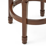 Christopher Knight Home® - Noble House - - Backless 25.5" Faux Leather Swivel Counter Stools, Set Of 2, Chocolate Brown