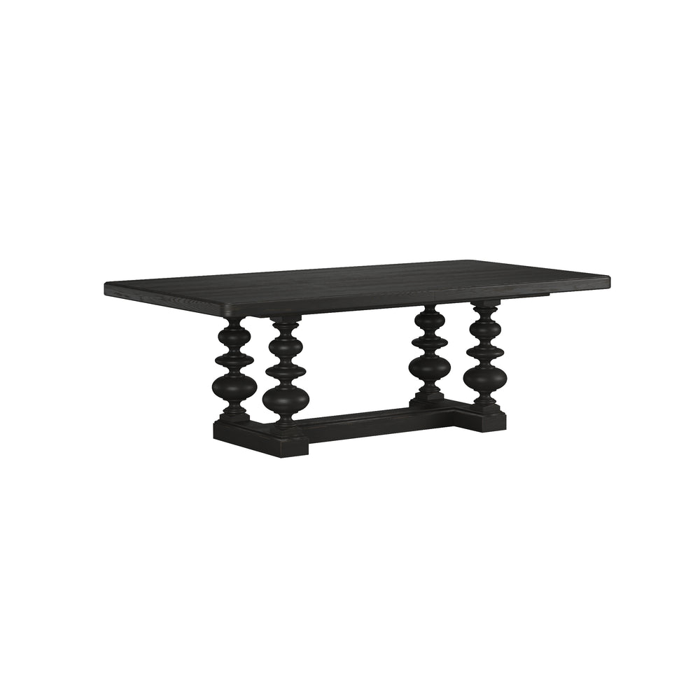 Atrium Trestle Dining Table - Extendable 96-136" for Family Gatherings, Stylish Design & Durability