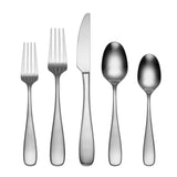 Oneida Peyton 42-Piece Stainless Steel Flatware Set, Rustic Modern Design, Dishwasher Safe