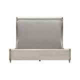 Zoey Upholstered King Shelter Bed Silver with Upholstered Finish P344-BR-K3 Pulaski Furniture