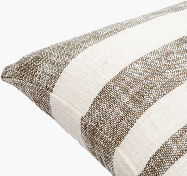Surya Kieran 18"X18" Rustic Country Cottage Accent Pillow - Luxurious Cotton, Elegant Detailing & Easy Care Sage Cotton,Cotton Kra001-2020d