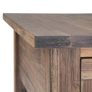 English Elm Monroe Narrow Side Table - Rustic Acacia Wood With Vintage Charm & Practical Storage Solutions B136P158958