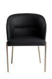 VIG Furniture Modrest Kravitz - Modern Dark Grey Vegan Leather + Antique Brass Dining Chair VGGAGA-6206CH-1-GRY