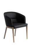 VIG Furniture Modrest Kravitz - Modern Dark Grey Vegan Leather + Antique Brass Dining Chair VGGAGA-6206CH-1-GRY