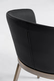 VIG Furniture Modrest Kravitz - Modern Dark Grey Vegan Leather + Antique Brass Dining Chair VGGAGA-6206CH-1-GRY