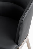 VIG Furniture Modrest Kravitz - Modern Dark Grey Vegan Leather + Antique Brass Dining Chair VGGAGA-6206CH-1-GRY