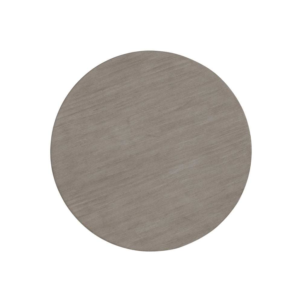 Bernhardt Bernhardt Harmon Side Table With Textured Gris Finish, Pine Veneer Round Top, Three-Legged Stable Design 555125