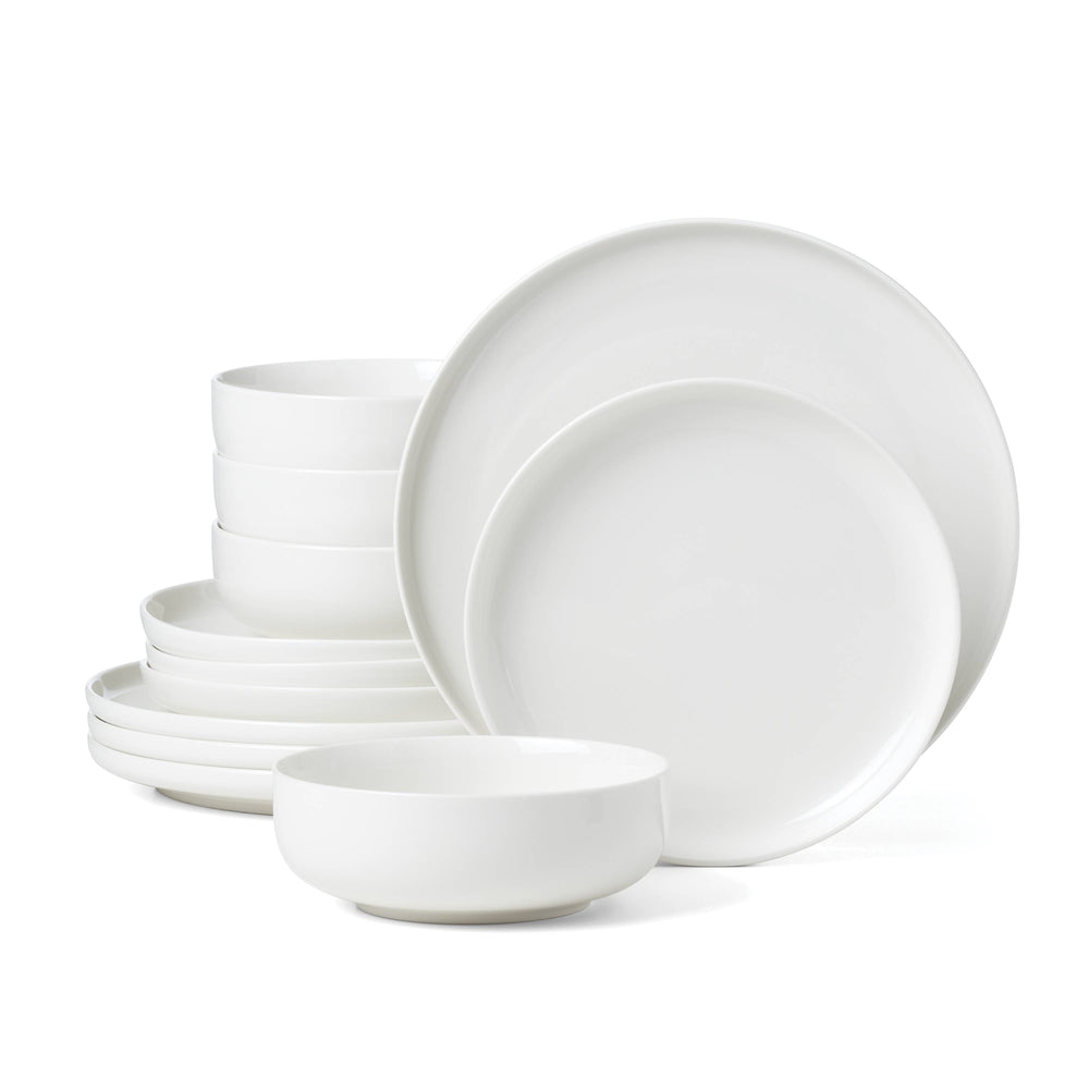 Lenox Oneida 24 Seven White 12 Piece Dinnerware Set White, WHITE PORCELAIN 895942