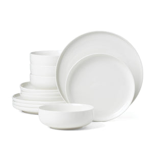 Lenox Oneida 24 Seven White 12 Piece Dinnerware Set White, WHITE PORCELAIN 895942