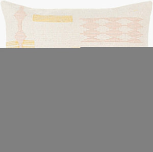 Surya Kyrk Modern 18"L X 18"W Cotton Accent Pillow - Stylish Home Decor, Easy Care, Made In India Ivory Cotton,Cotton Krk001-2222p