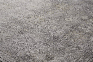 Feizy Rugs Sarrant Luxurious Machine Made Viscose/Polyester Distressed Rug With Traditional Medallion Design Gray,Silver,Tan Viscose,Polyester 9193965fsnd000i8c