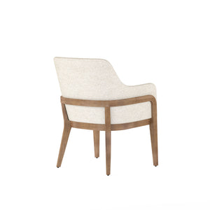 A.R.T. Furniture Portico Contemporary Upholstered Arm Chair - Chenille Fabric, Curved Design, Opal & Sienna Finishes Brown, White Parawood Solids,Foam,Fabric 323205-3335