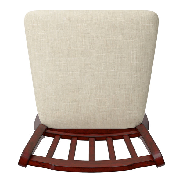 Homelegance By Top-Line Juliette Slat Back Counter Height Wood Swivel Chair Red Rubberwood