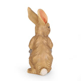 Christopher Knight Home® - Noble House - Tooke Outdoor Decorative Rabbit Planter, White and Brown