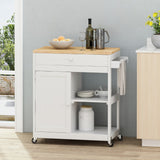 Christopher Knight Home® - Noble House - Telfair Kitchen Cart with Wheels