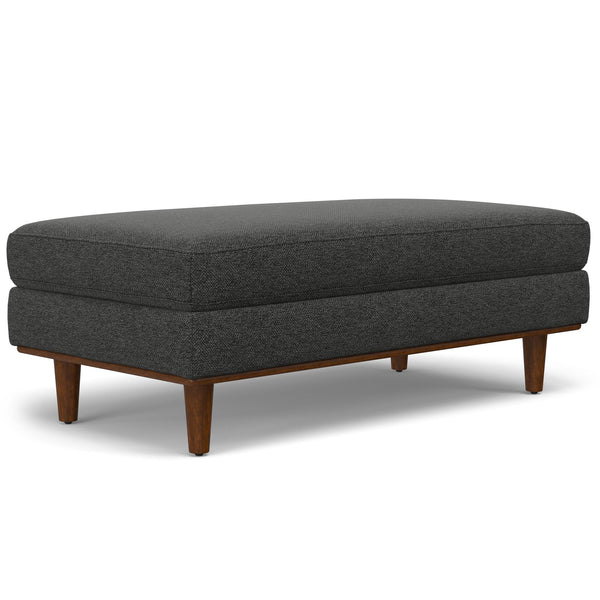 English Elm Morrison Large Rectangular Ottoman In Eco-Friendly Charcoal Grey - Versatile Comfort & Style! B136P159247