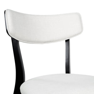 English Elm Christopher Knight Home® - DINING Mid-Century Upholstered Dining Chairs Set of 2 with Rubberwood Splayed Legs and Curved Silhouette Light beige 61760.00OAKLBGE