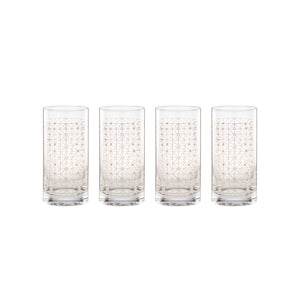 Lenox Tuscany Classics Gold Dust Highballs, Set of 4 Clear, NO COLOR GLASS,CRYSTAL 897408