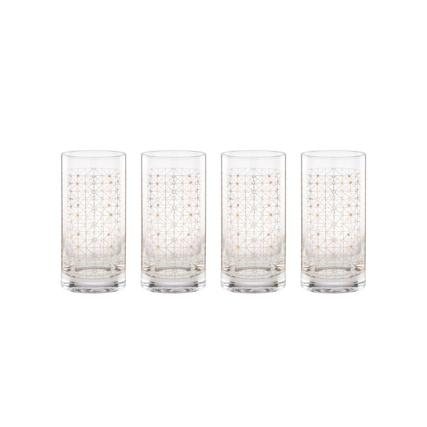 Lenox Tuscany Classics Gold Dust Highballs, Set of 4 Clear, NO COLOR GLASS,CRYSTAL 897408
