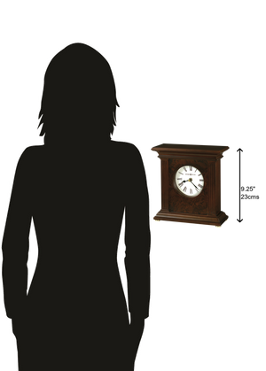 Hekman Furniture 635171 Andover Mantel Clock - Elegant Cherry Bordeaux Finish With Classic Roman Numerals & Detail Cherry Bordeaux Andover Mantel Clock 635171