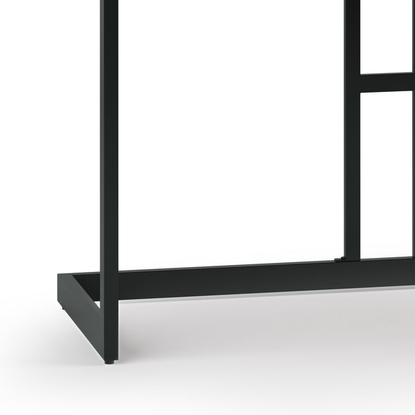 English Elm Erina Small Desk - Industrial-Contemporary Acacia Wood With Distressed Charcoal Finish & Storage B136P158630