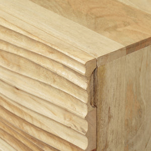 English Elm Christopher Knight Home® - BEDSIDE Mango Wood 1 Door Nightstand with Wave Door, Iron Legs, Handcrafted Modern Storage 18"W 66704.00