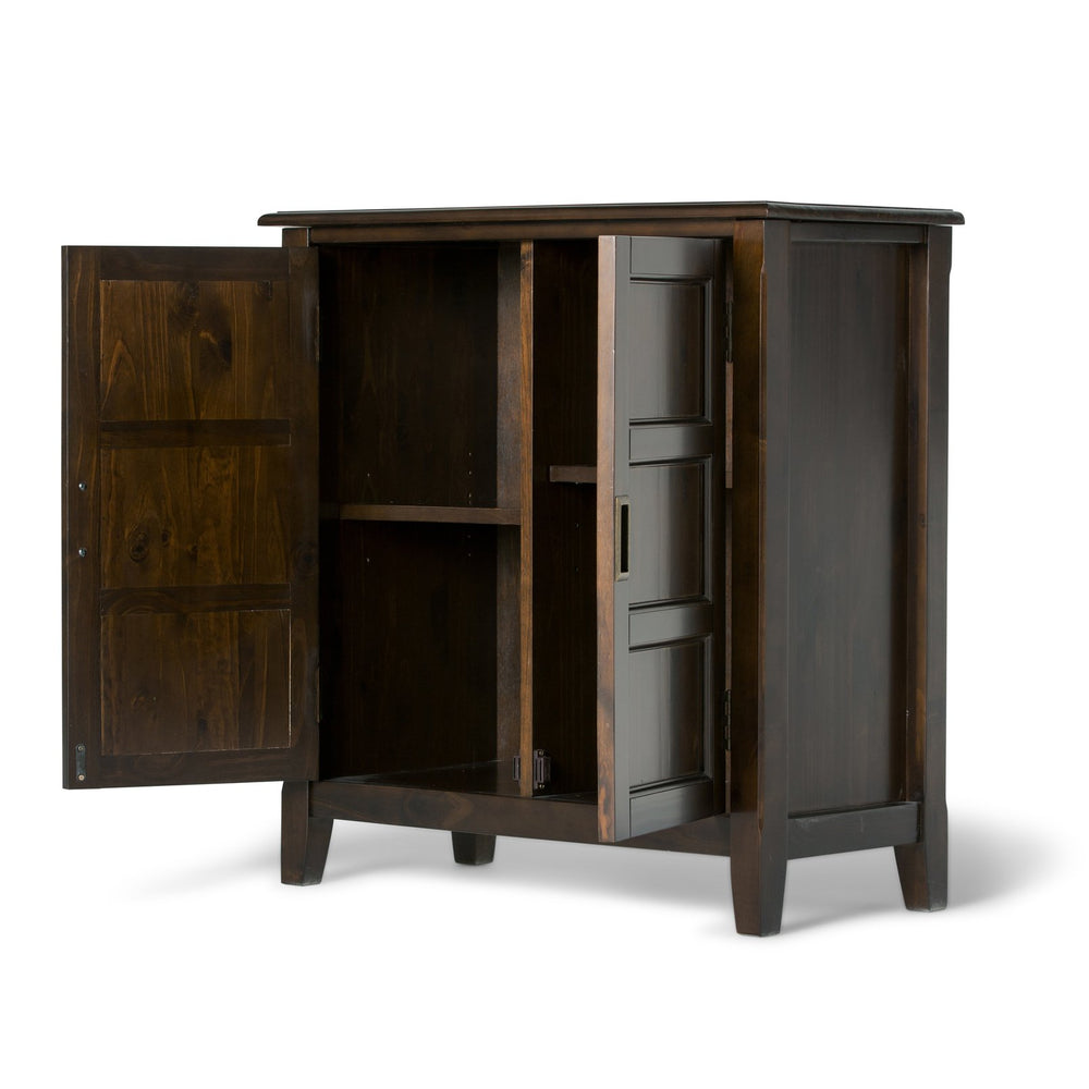 English Elm Burlington Low Storage Cabinet - Handcrafted Mahogany Brown With Versatile Shelving & Timeless Design B136P159509