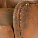 Christopher Knight Home® - Noble House - Lorenzo Contemporary Microfiber Wingback Club Chair with Nailhead Trim