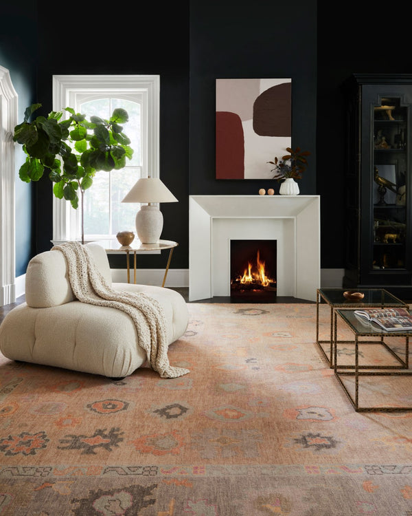 Surya Kars Handmade 2' X 3' Medium Pile Wool & Cotton Blend Rug - Elegant Updated Traditional Style Orange Wool,Cotton Ksa2302-23