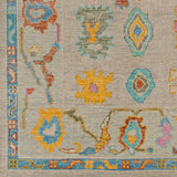 Kars KSA-2303 12' x 15' Handmade Rug KSA2303-1215  Yellow, Light Pink, Aqua, Blue, Rust, Grass Green Surya