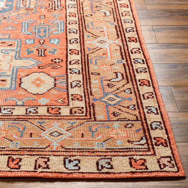 Kars KSA-2305 12' x 15' Handmade Rug KSA2305-1215  Coral, Blue, Pale Blue, Tan, Burgundy, Light Beige Surya