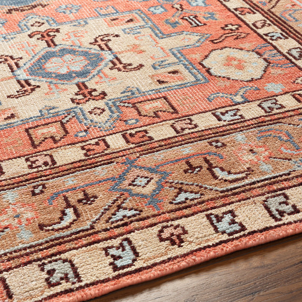 Kars KSA-2305 12' x 15' Handmade Rug KSA2305-1215  Coral, Blue, Pale Blue, Tan, Burgundy, Light Beige Surya