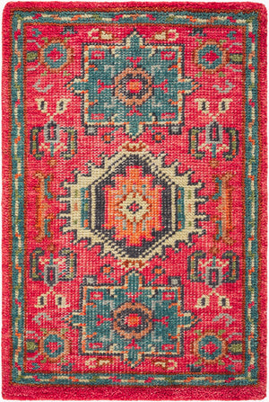 Surya Kars Handmade 2' X 3' Medium Pile Wool & Cotton Blend Rug - Elegant Updated Traditional Style Red Wool,Cotton Ksa2306-23