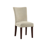 Homelegance By Top-Line Harmonn Upholstered Parsons Dining Chairs (Set of 2) Cherry Rubberwood