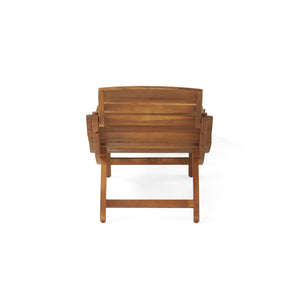 English Elm Christopher Knight Home® - LAHAINA Acacia Wood Foldable Chaise Lounge for Patio & Poolside — Weather-Resistant, Portable Comfort Brown 38.5 L x 24.75 W x 8.5 H 57076.00