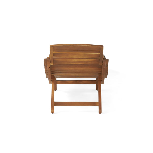 English Elm Christopher Knight Home® - LAHAINA Acacia Wood Foldable Chaise Lounge for Patio & Poolside — Weather-Resistant, Portable Comfort Brown 38.5 L x 24.75 W x 8.5 H 57076.00