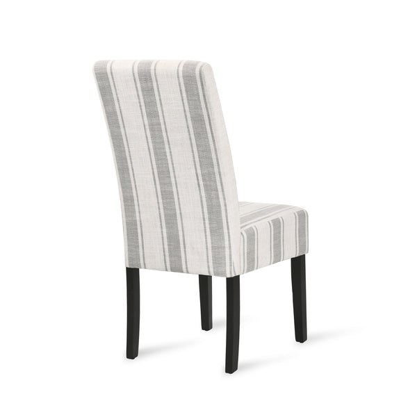 English Elm Christopher Knight Home® - DINING Chair with Plush Fabric Upholstery, Rubberwood Legs, Contemporary Minimalist Comfort and Style Grey Stripe 60162.00GRYLNN