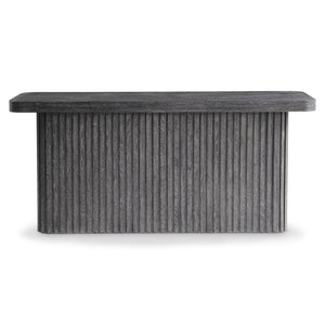 Bernhardt Bernhardt Menton Rustic Modern Console Table 68" W Sutton Oak Ribbed Base Softened Top, Stable Finish 352911