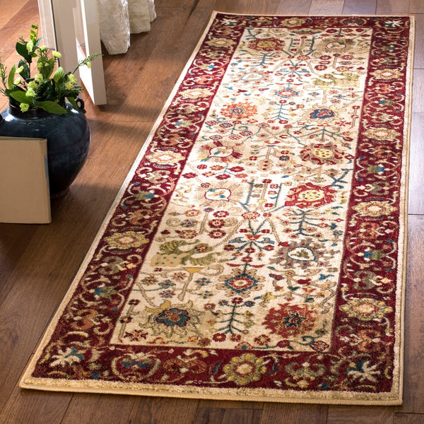 Safavieh Kashan 303 Power Loomed  Rug Ivory / Red KSN303D-6