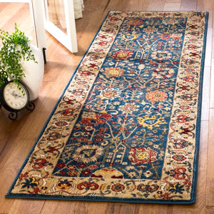 Safavieh Kashan 303 Power Loomed  Rug Blue / Tan KSN303G-7SQ