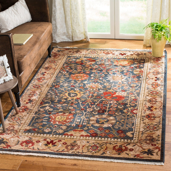 Safavieh Kashan 303 Power Loomed  Rug Blue / Tan KSN303G-7SQ