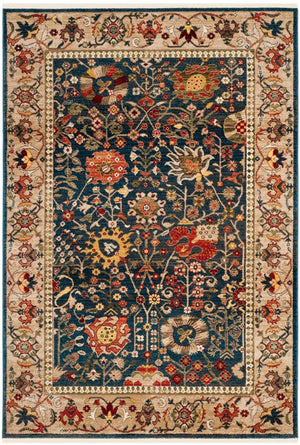 Safavieh Kashan 303 Power Loomed  Rug Blue / Tan KSN303G-7SQ