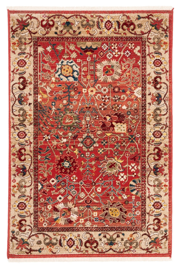 Safavieh Kashan 303 Power Loomed  Rug Red / Beige KSN303L-7SQ